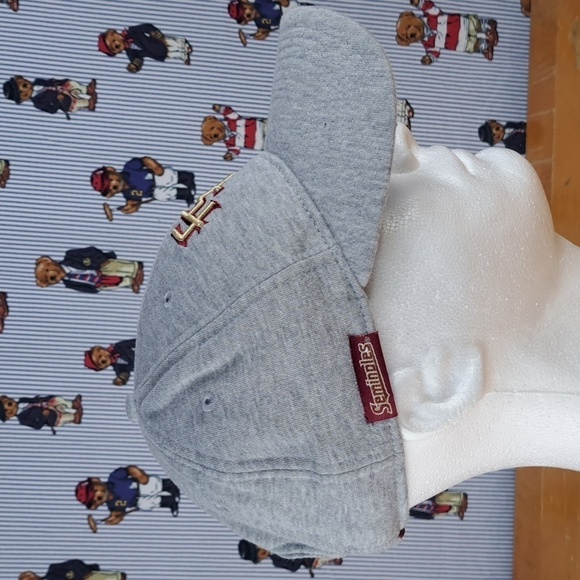 New Era 9twenty FSU embroidered women's soft shell gray & garnet pull tab hat - Picture 4 of 7